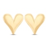 Thumbnail Image 1 of Italia D'Oro Puff Heart Stud Earrings 14K Yellow Gold