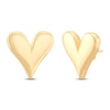 Thumbnail Image 2 of Italia D'Oro Puff Heart Stud Earrings 14K Yellow Gold