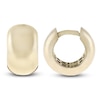 Thumbnail Image 3 of Round Huggie Hoop Earrings 10K Yellow Gold