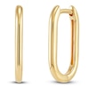 Thumbnail Image 2 of Oval Huggie Hoop Earrings 10K Yellow Gold 18mm