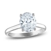 Thumbnail Image 1 of Lab-Created Diamond Solitaire Plus Engagement Ring 2 ct tw Oval/Round Platinum (F/VS)