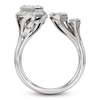 Thumbnail Image 2 of J'Lure Leaf Step-Cut Lab-Created Diamond Engagement Ring 3-7/8 ct tw 18K White Gold