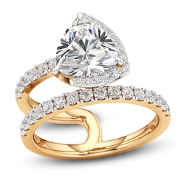 J'Lure Trillion Curved Brilliant-Cut Lab-Created Diamond Spiral Engagement Ring 2-5/8 ct tw 18K Yellow Gold