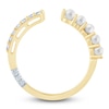 Thumbnail Image 4 of Pnina Tornai Diamond & Cultured Pearl Open Anniversary Ring 1/6 ct tw 14K Yellow Gold