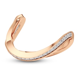 J'Lure Lab-Created Diamond Contour Wedding Band 1/6 ct tw 18K Rose Gold