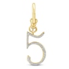 Thumbnail Image 1 of Charm'd by Lulu Frost Diamond Number 5 Charm 1/8 ct tw Pavé Round 10K Yellow Gold