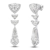 Thumbnail Image 2 of J'Lure Tie Step-Cut, Half Moon Brilliant-Cut, Trillion Curved Brilliant-Cut, Round-Cut Lab-Created Diamond Drop Earrings 8 ct tw 14K White Gold