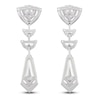 Thumbnail Image 3 of J'Lure Tie Step-Cut, Half Moon Brilliant-Cut, Trillion Curved Brilliant-Cut, Round-Cut Lab-Created Diamond Drop Earrings 8 ct tw 14K White Gold