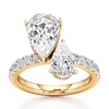 Thumbnail Image 1 of J'Lure Pear Step-Cut Two-Stone Lab-Created Diamond Engagement Ring 4-5/8 ct tw 18K Yellow Gold