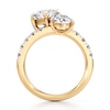 Thumbnail Image 2 of J'Lure Pear Step-Cut Two-Stone Lab-Created Diamond Engagement Ring 4-5/8 ct tw 18K Yellow Gold