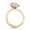 Thumbnail Image 2 of J'Lure Oval Step-Cut Lab-Created Diamond Spiral Engagement Ring 3-7/8 ct tw 18K Yellow Gold