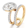 Thumbnail Image 4 of J'Lure Oval Step-Cut Lab-Created Diamond Spiral Engagement Ring 3-7/8 ct tw 18K Yellow Gold