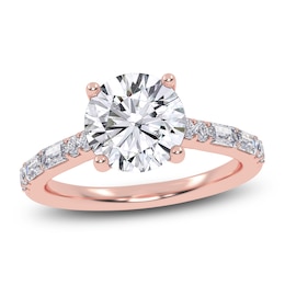 Round-Cut Lab-Created Diamond Engagement Ring 1-7/8 ct tw 14K Rose Gold