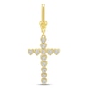 Thumbnail Image 1 of Charm'd by Lulu Frost Diamond Cross with Hearts Charm 1/15 ct tw 10K Yellow Gold