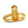 Thumbnail Image 1 of Le Vian Silhouette Hexagon-Cut Natural Citrine Ring 1/10 ct tw Diamonds 14K Honey Gold