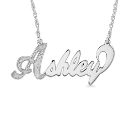 Dia Accent Name Necklace