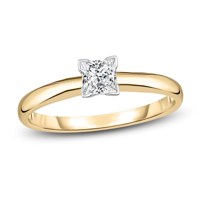 Main Image 1 of Diamond Solitaire Engagement Ring 1/5 ct tw Princess 14K Yellow Gold (I2/I)