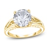 Thumbnail Image 1 of Diamond Solitaire Scroll Engagement Ring 2 ct tw Round 14K Yellow Gold (I2/I)