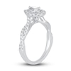 Thumbnail Image 2 of Diamond Halo Engagement Ring 3/4 ct tw Pear/Round 14K White Gold