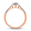 Thumbnail Image 2 of Diamond Engagement Ring 1/3 ct tw Round/Baguette 14K Rose Gold