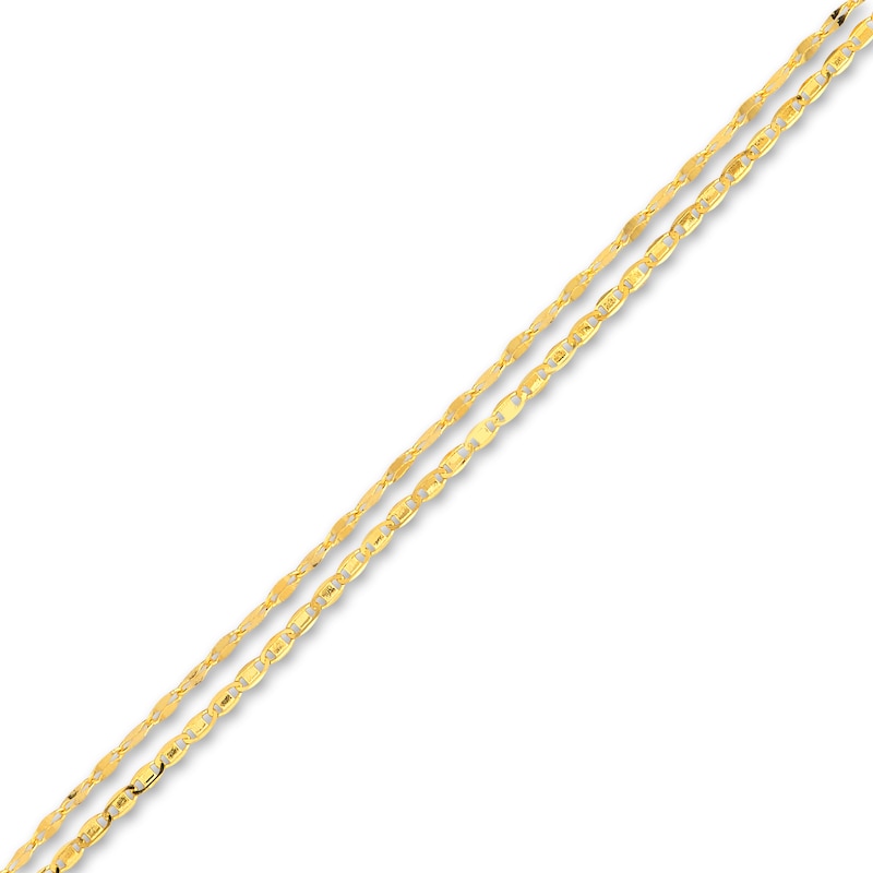 Main Image 2 of Solid Mixed Chain Bracelet 14K Yellow Gold 7.5&quot; Adj.