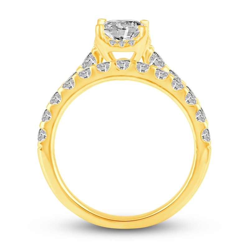 Main Image 2 of Diamond Bridal Set 2-1/8 ct tw Princess/Round 14K Yellow Gold