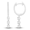 Thumbnail Image 2 of Diamond Dangle Earrings 1/2 ct tw Round 10K White Gold