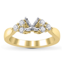 Diamond Engagement Ring Setting 3/8 ct tw Round 14K Yellow Gold