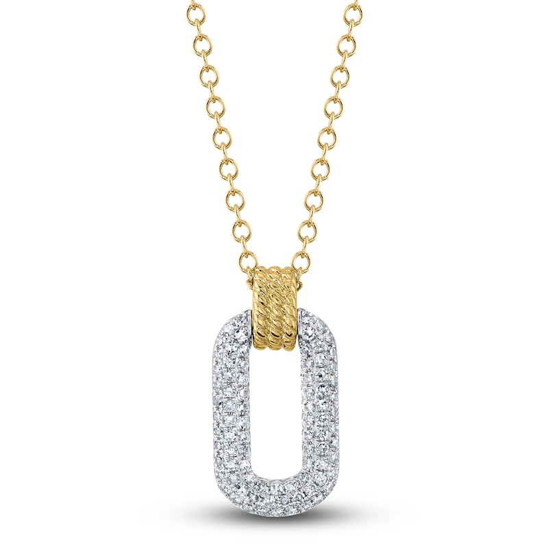 Main Image 1 of Shy Creation Diamond Necklace 1/6 ct tw Round 14K Two-Tone Gold 18&quot; SC55024422