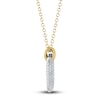 Thumbnail Image 2 of Shy Creation Diamond Necklace 1/6 ct tw Round 14K Two-Tone Gold 18&quot; SC55024422