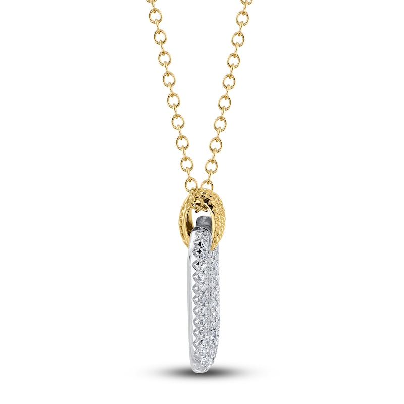 Main Image 2 of Shy Creation Diamond Necklace 1/6 ct tw Round 14K Two-Tone Gold 18&quot; SC55024422