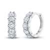 Thumbnail Image 1 of Shy Creation Diamond Huggie Earrings 1/2 ct tw Round 14K White Gold SC55022787