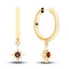 Thumbnail Image 0 of Juliette Maison Natural Garnet Starburst Drop Earrings 10K Yellow Gold