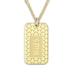 Thumbnail Image 1 of Men's Engravable Dog Tag Pendant Necklace Yellow Gold-Plated Sterling Silver 22&quot;