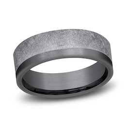 Men's Asymmetrical Swirl Band Tantalum 7.0mm