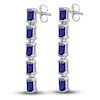 Thumbnail Image 2 of Natural Blue Sapphire 5-Stone Dangle Earrings 14K White Gold