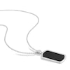 Thumbnail Image 2 of Y-Knot Men's Diamond Necklace 1/20 ct tw Round Black Enamel/Sterling Silver 22&quot;