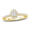 Thumbnail Image 0 of Diamond Engagement Ring 1 ct tw Emerald/Round 14K Yellow Gold
