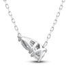 Thumbnail Image 3 of Diamond Pendant Necklace 1/2 ct tw Oval/Pear 14K White Gold 18&quot;