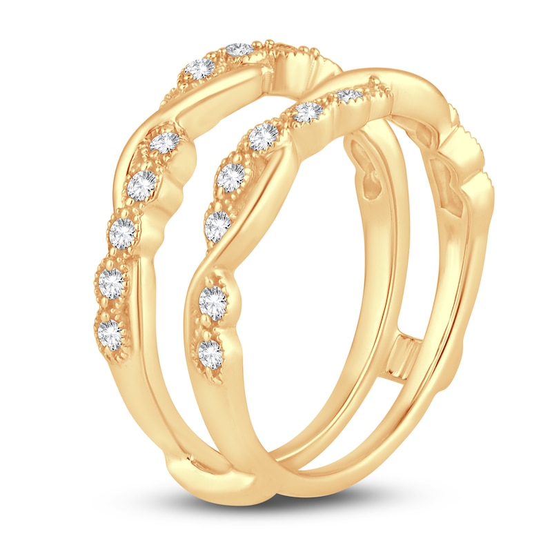 Diamond Twist Enhancer Band 1/3 ct tw Round 14K Yellow Gold