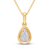 Thumbnail Image 1 of Kallati Diamond Necklace 1/4 ct tw Round 14K Yellow Gold 18&quot;