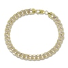 Thumbnail Image 1 of Semi-Solid Pave Curb Chain Bracelet 14K Yellow Gold 8.5&quot; 7.8mm