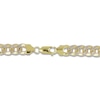 Thumbnail Image 3 of Semi-Solid Pave Curb Chain Bracelet 14K Yellow Gold 8.5&quot; 7.8mm