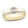 Thumbnail Image 0 of Diamond Engagement Ring 1/2 ct tw Round/Baguette 14K Yellow Gold