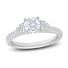 Thumbnail Image 1 of Diamond Engagement Ring 1-1/8 ct tw Round/Baguette 14K White Gold