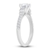 Thumbnail Image 2 of Diamond Engagement Ring 1-1/8 ct tw Round/Baguette 14K White Gold