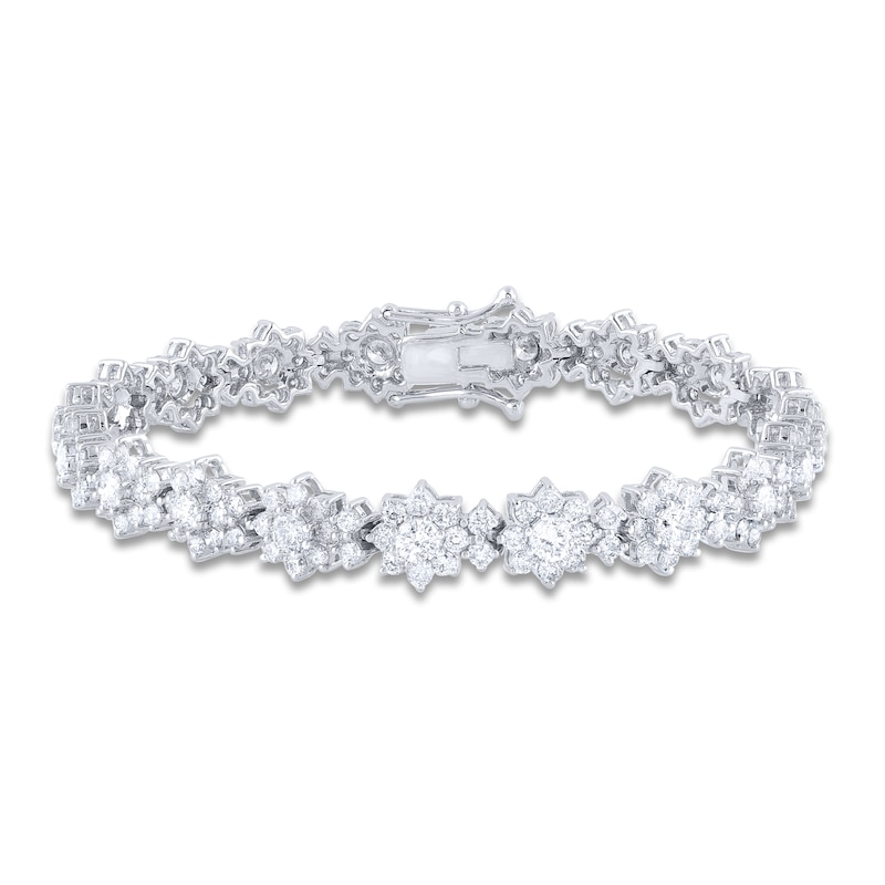 Diamond Tennis Bracelet 8 ct tw Round 14K White Gold 7.25"