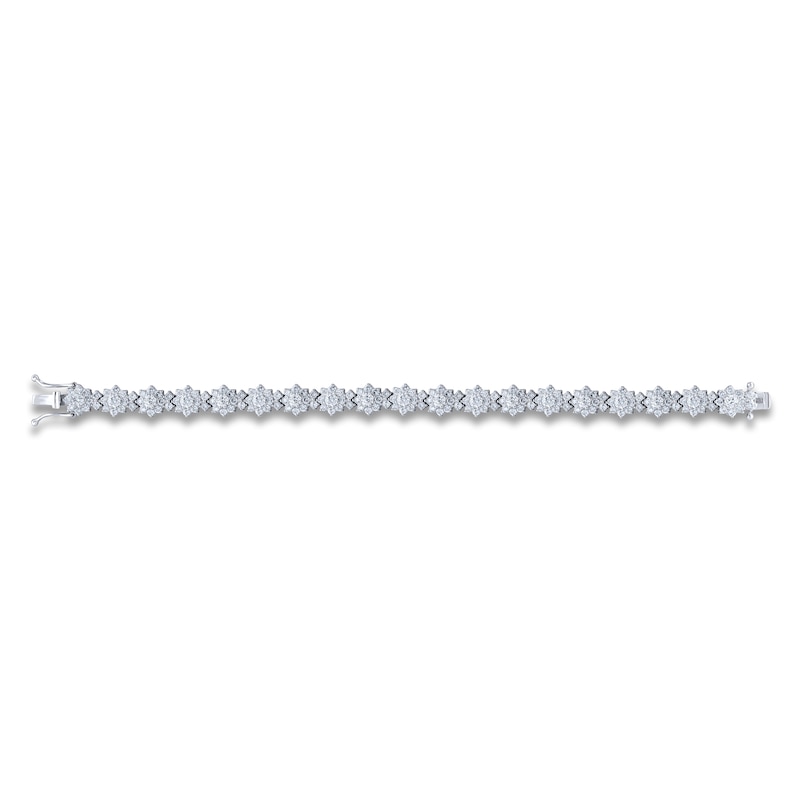 Diamond Tennis Bracelet 8 ct tw Round 14K White Gold 7.25"