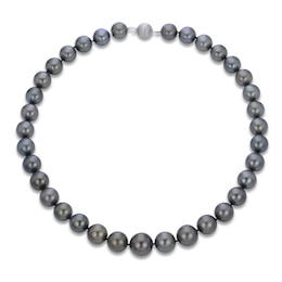 Tahitian Freshwater Cultured Pearl Necklace 14K White Gold 18&quot;