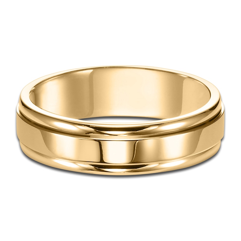 Main Image 3 of Men's High-Polish Wedding Band 14K Yellow Gold 6.0mm